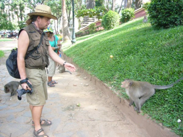 Being threatened by a Monkey