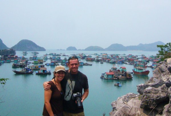 Behind us is the floating fishing village