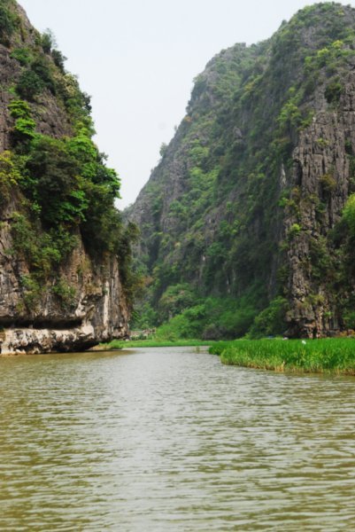 Steep sided gorge through the Ngo Dong River