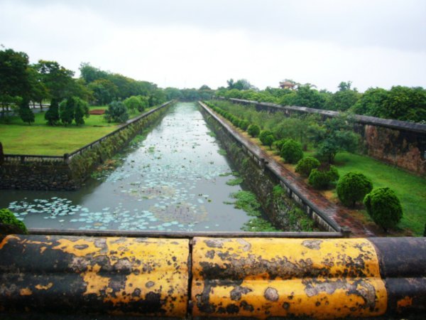 The moat around the palace