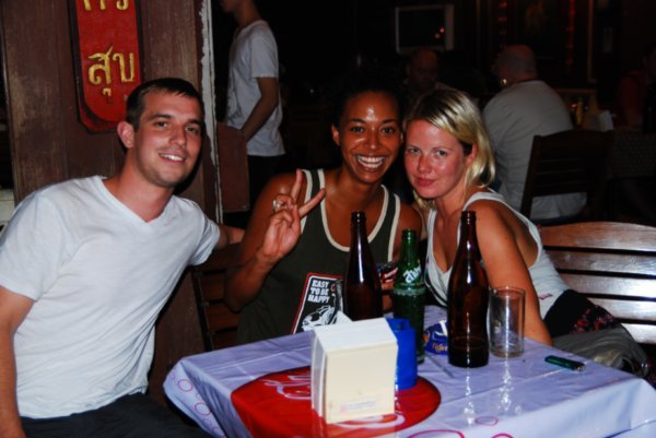 Some fellow travellers we shared a beer and a chat with on our last afternoon in Bangkok