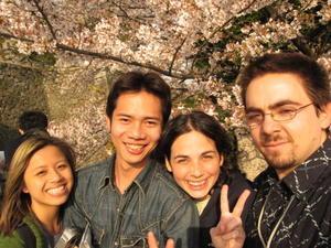 Vian, Alex, moi et Hung à Nagoya Castle