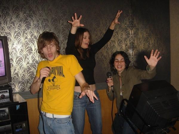 One of the first nights at the karaoke