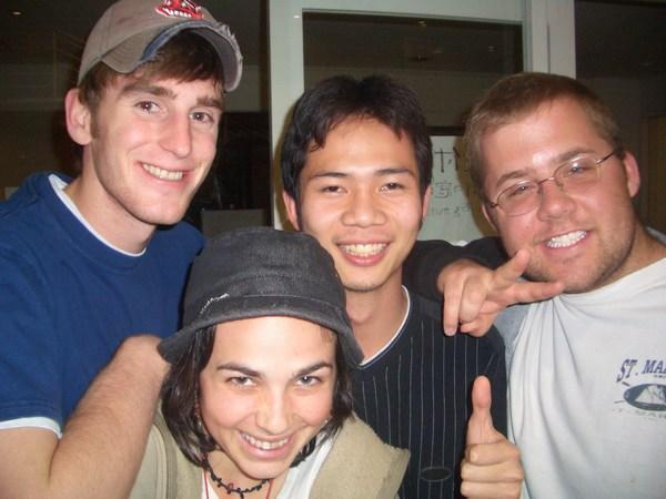 Adam, Hung, Joey and I, before another karaoke night
