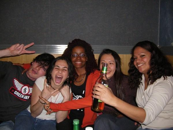Dave, me, Vanessa, Lidan and Olivia, karaoke night