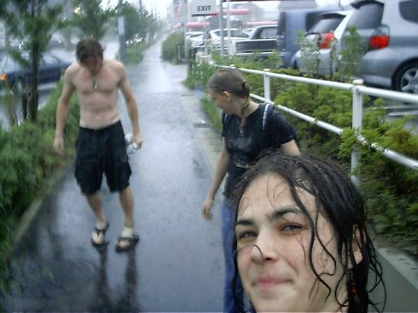 Fun under the rain with Mike and Jess