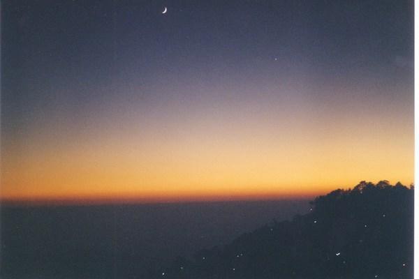 coucher de soleil, vue de notre chambre à Dalhousie