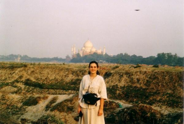 Moi et le Taj Mahal au loin