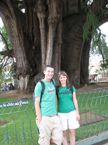 matching shirts at the World's Fattest tree