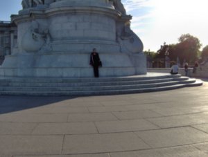 me in front of Queen Victoria monument