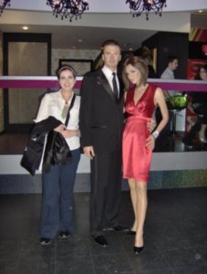 me with David and Victoria Beckham