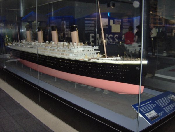 the model of the Titanic; I think it was the model they used when they built the ship, too