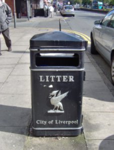 a Liverpool trashcan