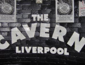 inside the Cavern Club, at the stairwell