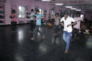 teenage boys' dance performance