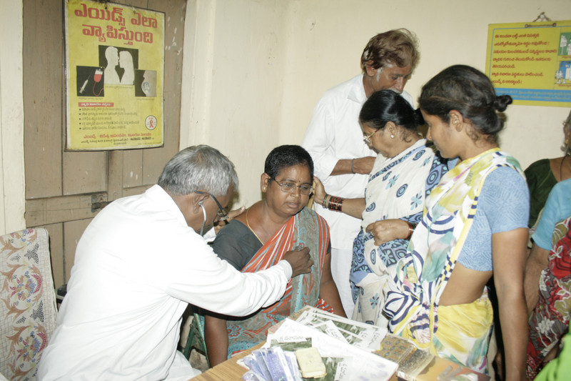 Dr. Kishor seeing patients