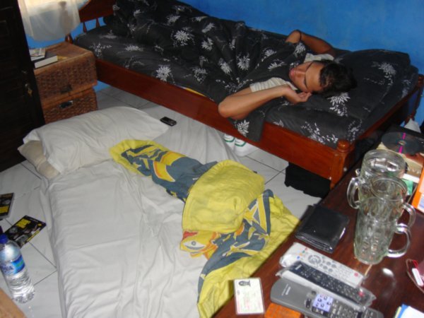 Our room - Jay sleeping