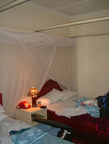 Our room with mosquito nets