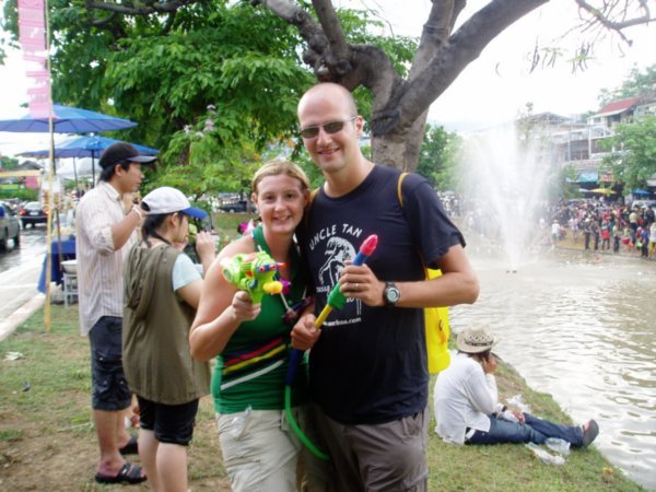 Gareth & Melissa at Songkran