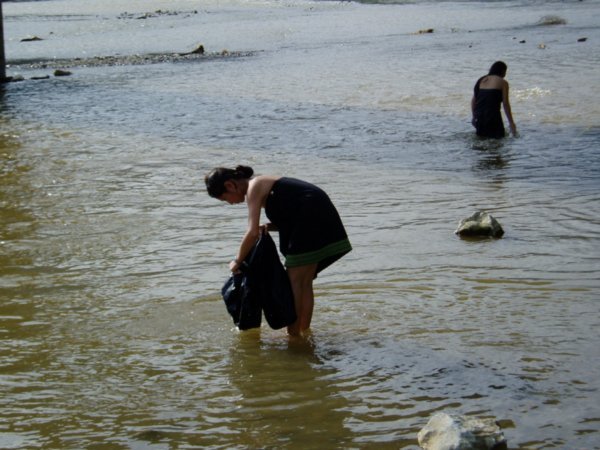 Women washing in Nam Song River