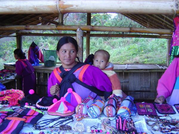 Lisu Woman, her Baby, and her Crafts