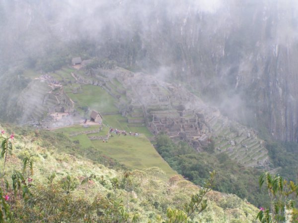 Machu Picchu vanaf de bergtop