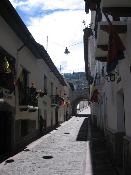 Straatje oude centrum Quito