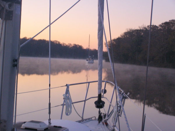 frosty anchorage on the Waccamaw River