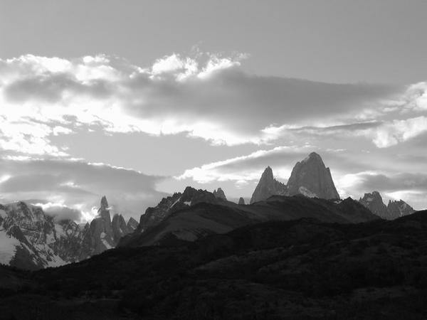 The serrated ridge from Cerro Torre to Monte Fitz Roy