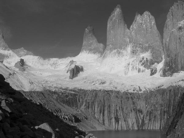 Torres del Paine in B&W