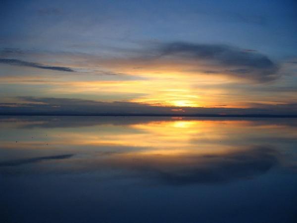 Mirror sunrise, Salar de Uyuni