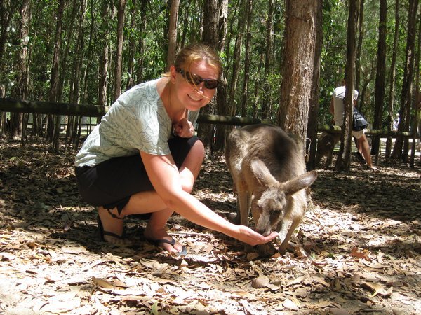 Cass Feeding a Kangaroo