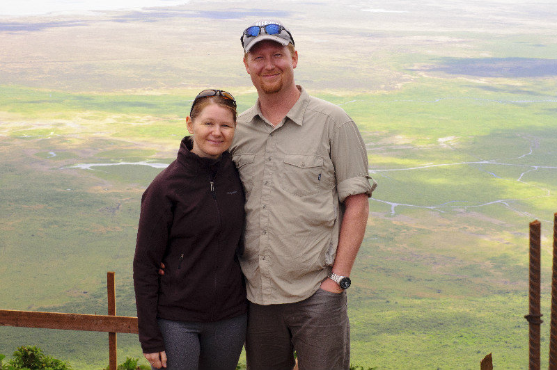 Cass & Andrew at Ngorongoro Crater