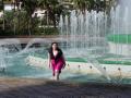 Paddling in fountain