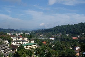 view over Kandy from the Mcleod Inn