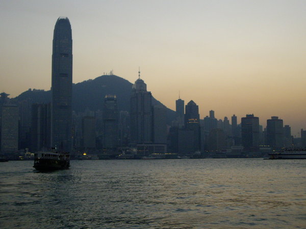 View of Hong Kong at sunset