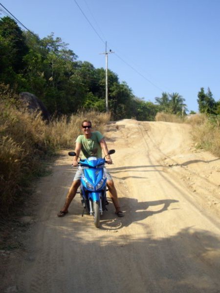 Steve and our moped Susie.