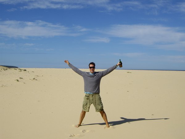 Steve on the beach at Womboyn