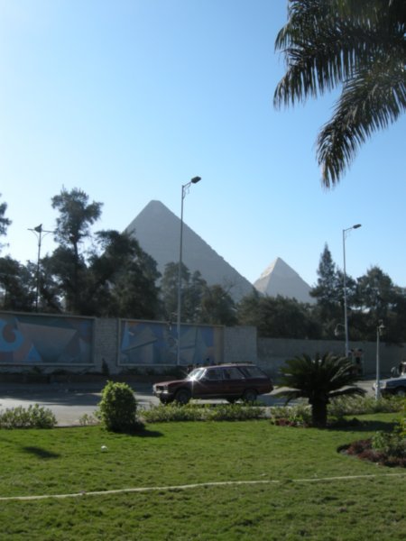 First sight of the pyramids