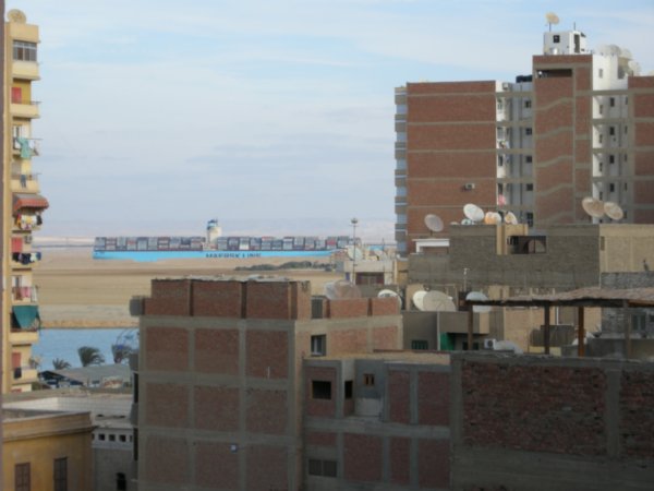 Suez Canal from the hotel room