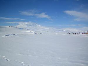 Mt Erebus and Our Camp