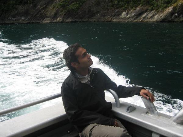 Rakesh relaxing on his yacht