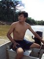 Juanito bei der Rückfahrt - zum ersten Mal im Motorboot