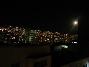 Aussicht auf die Millionen Lichter von La Paz
