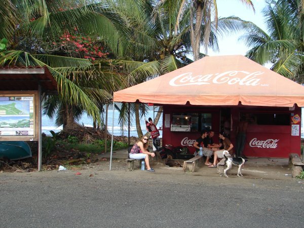 Bus stop, Puerto Viejo