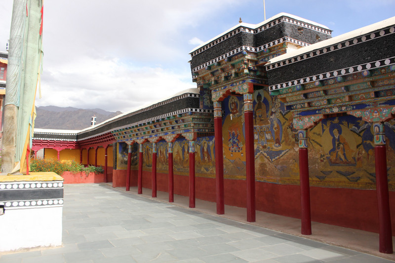 The beautiful walls of Thiksey Gompa