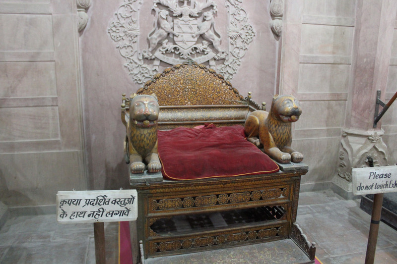 A throne in the Junargarh fort