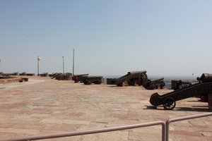 Cannons lined up on Jodhpur fort