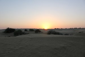 sun risisng over Thar desert