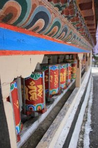 Prayer wheels at Tawang monastery